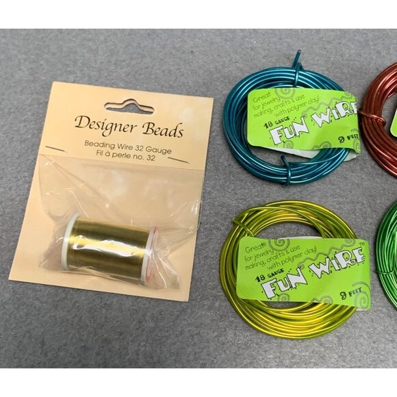 Assorted Jewelry Wire Set - Fun Wire & Tiger Tail - 18-32 Gauge - 9-15 Feet Each - Picture 2 of 10